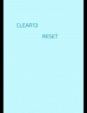 CLEAR13 RESET